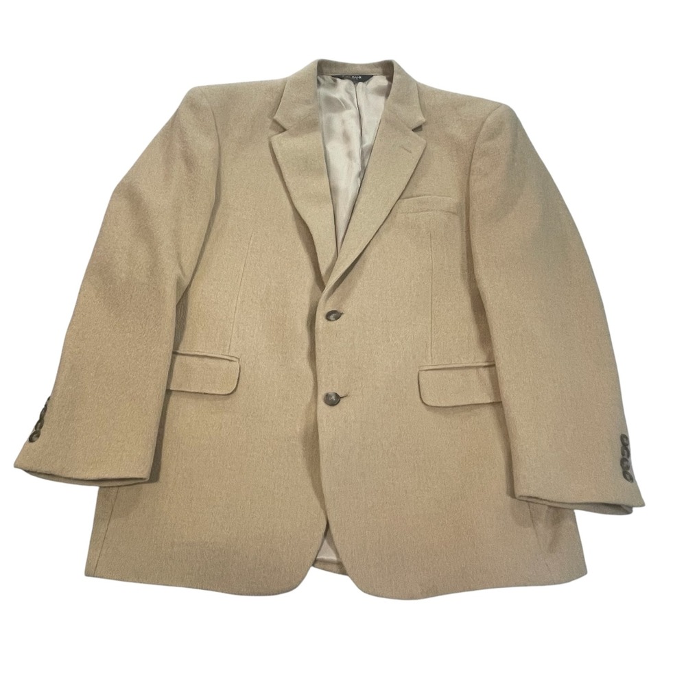 Jos. A. Bank Mens 44R Sport Coat Blazer 100% Camelhair Jacket Vintage Y2K